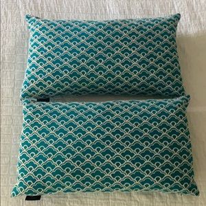Two beautiful  teal summer pillows!